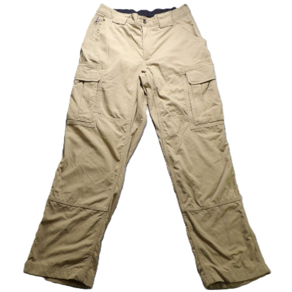 Duluth Trading Men 30 Tan Dry on the Fly Cargo Pant Nylon Hiking Utility Outdoor